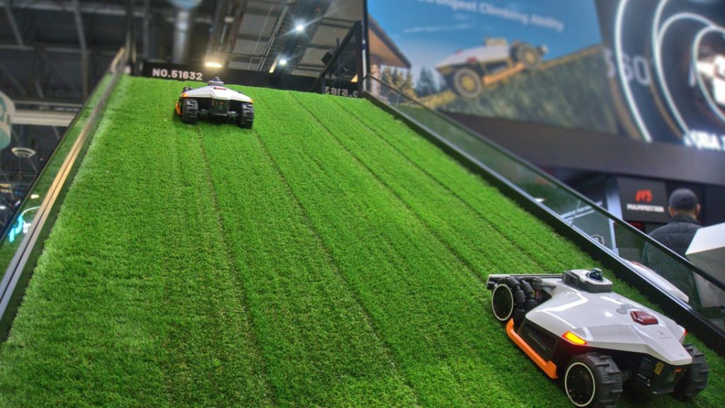i’d struggle to walk up that hill. mammotion’s robot mower scaled it with ease