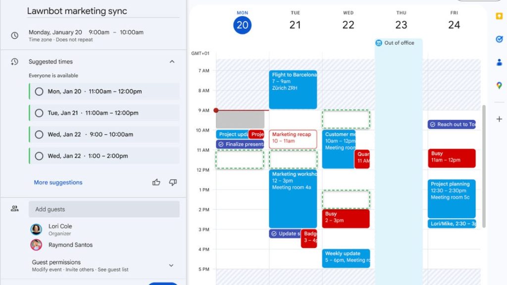 google's gemini ai will now generate meeting suggestions in your calendar. how it works